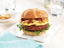 Grilled Pineapple Burgers with Honey Garlic Barbecue Sauce