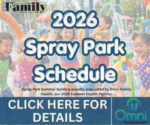 Spray Park Schedule 2026