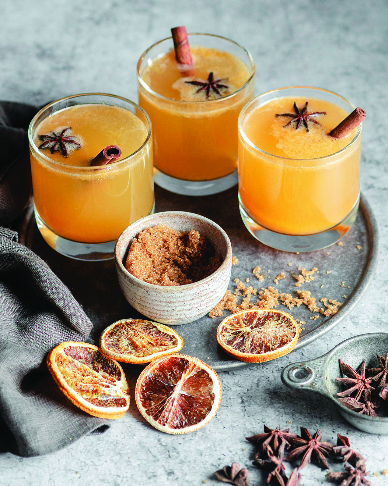 Winter Orange Drink With Star Anise and Brown Sugar