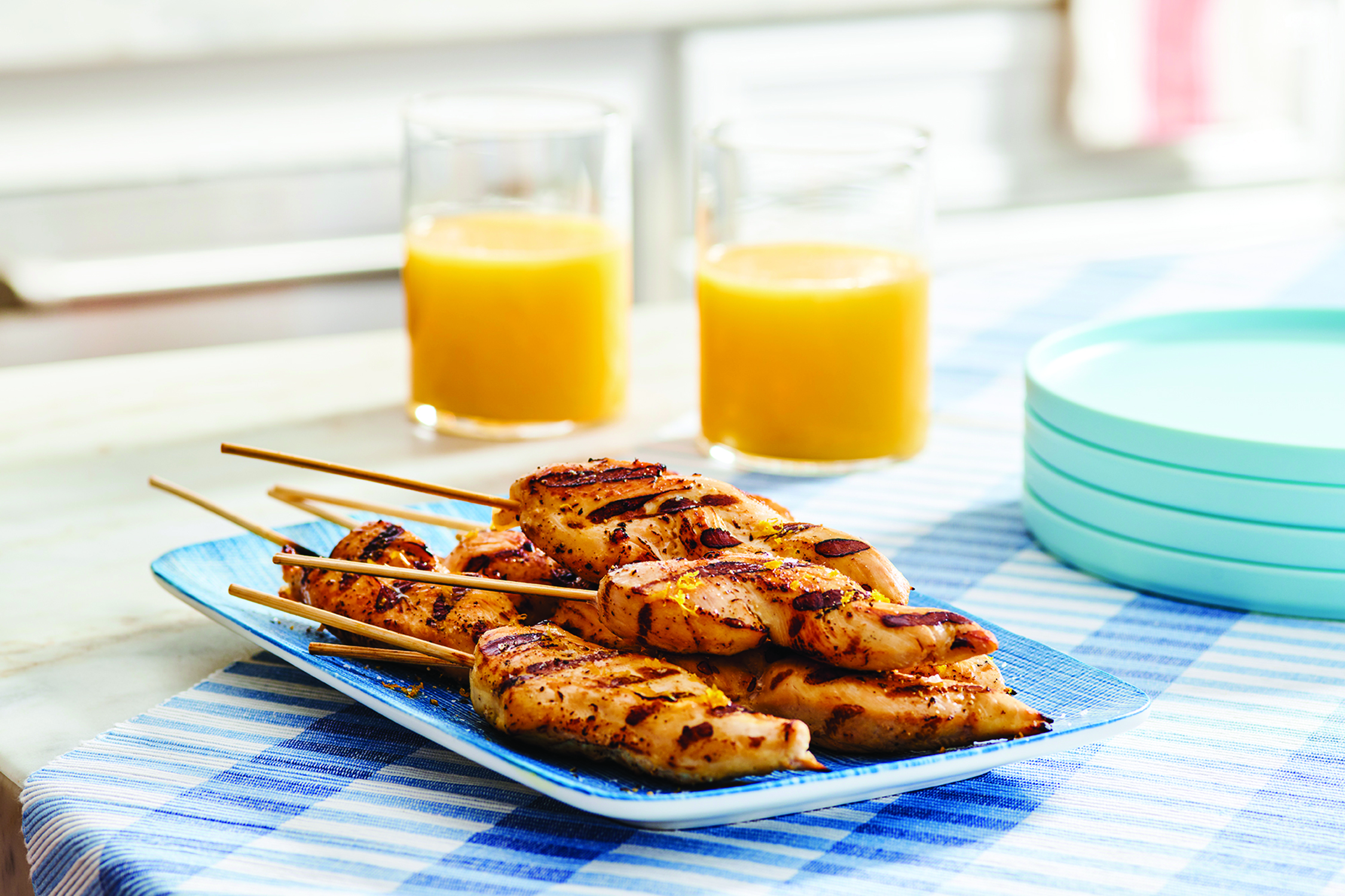 Orange Juice Citrus Chicken Kebabs