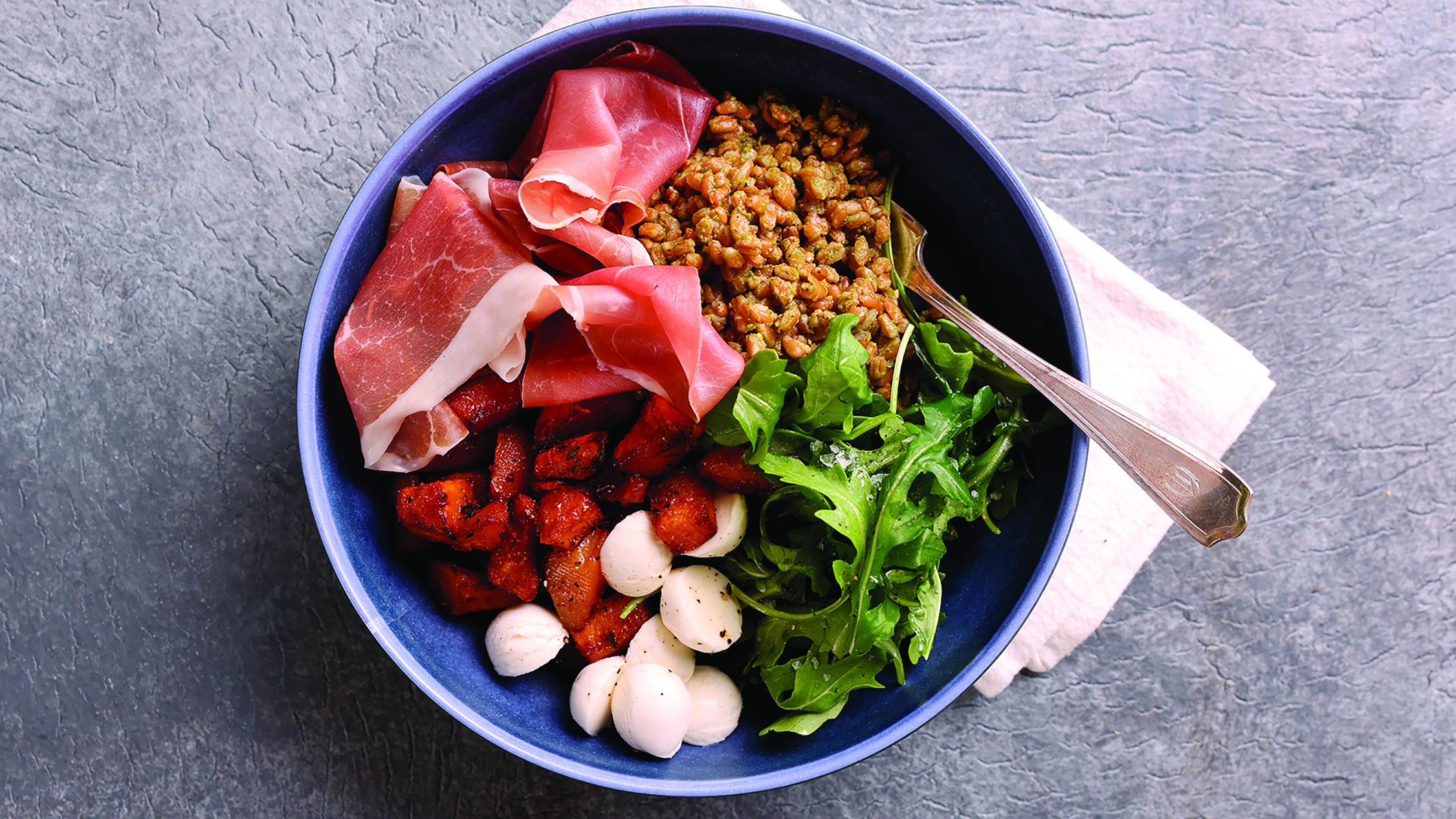 Fall Grain Bowl with Prosciutto