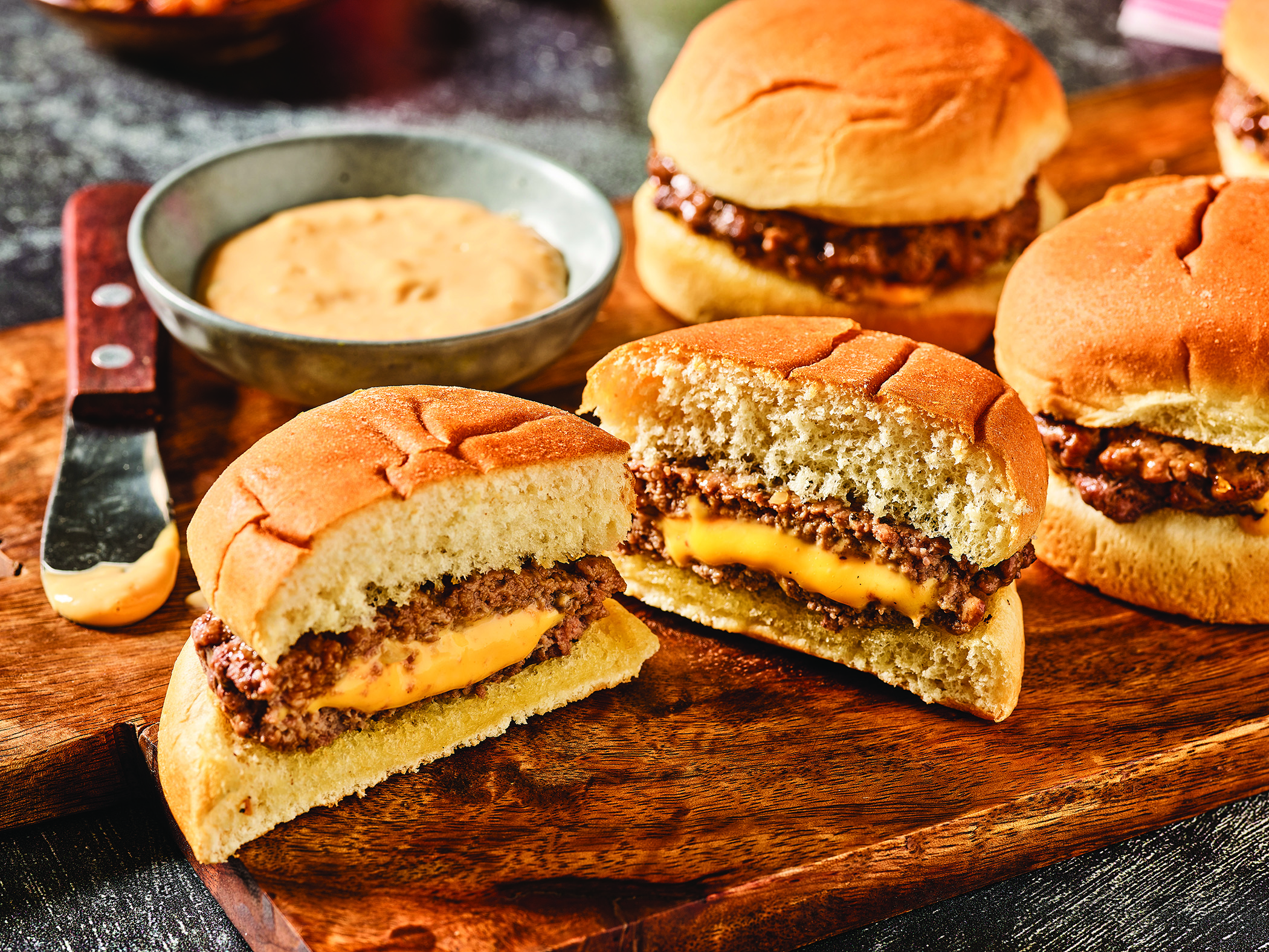 Juicy Lucy Cheeseburger Sliders