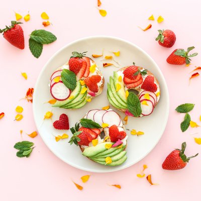 Strawberry Avocado Bagel