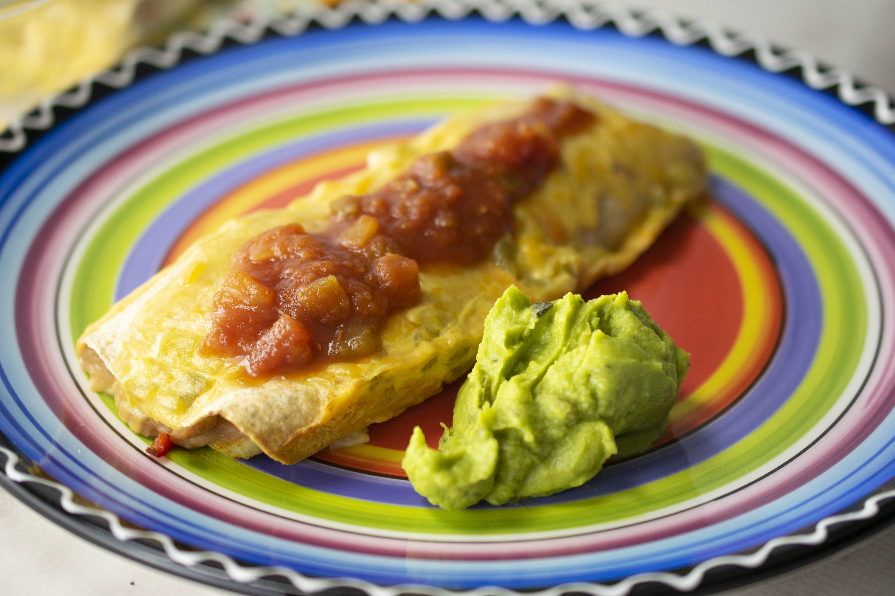 Meatless Cheesy Burrito Bake