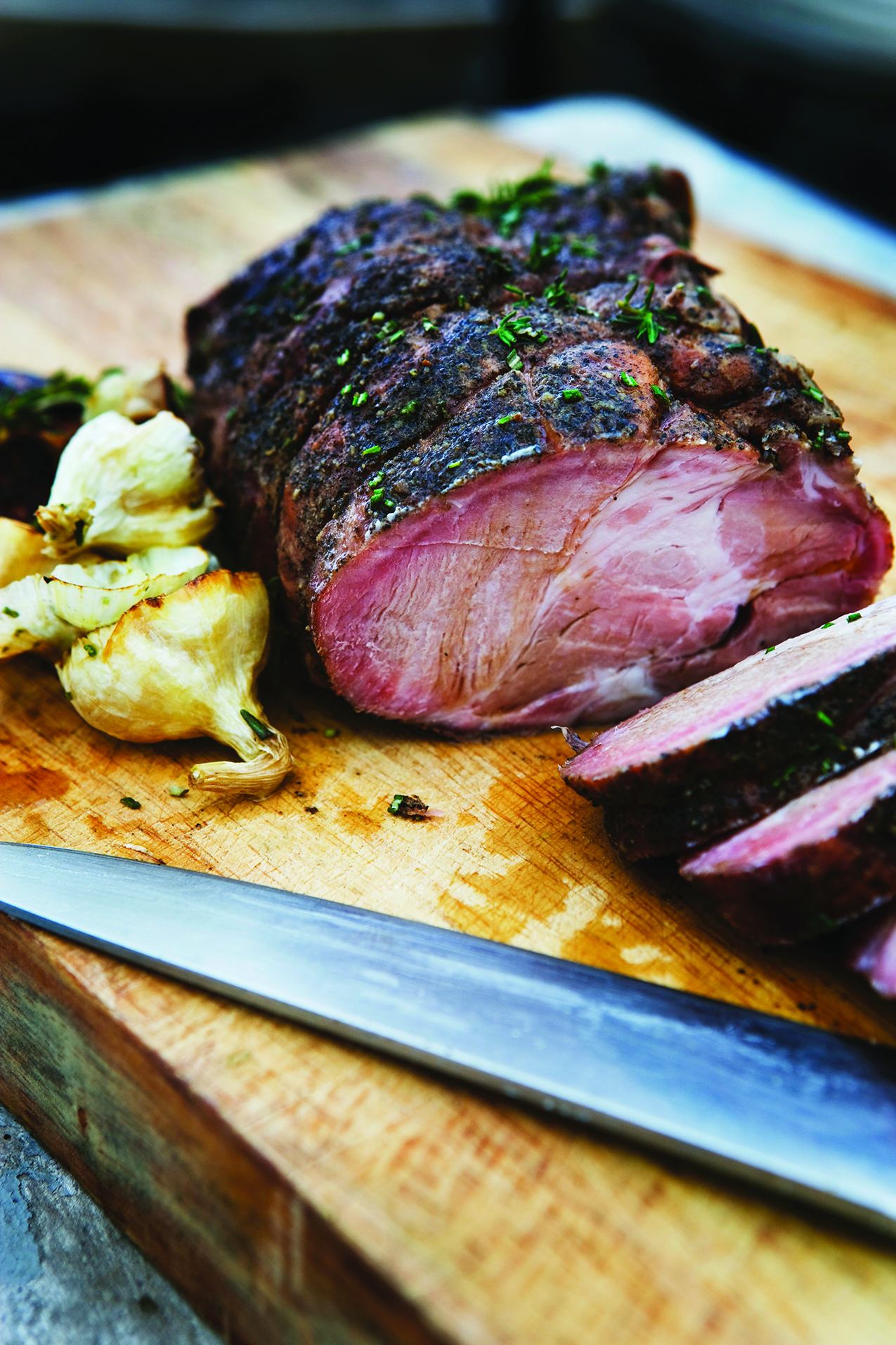 Rolled Roast Lamb with Garlic