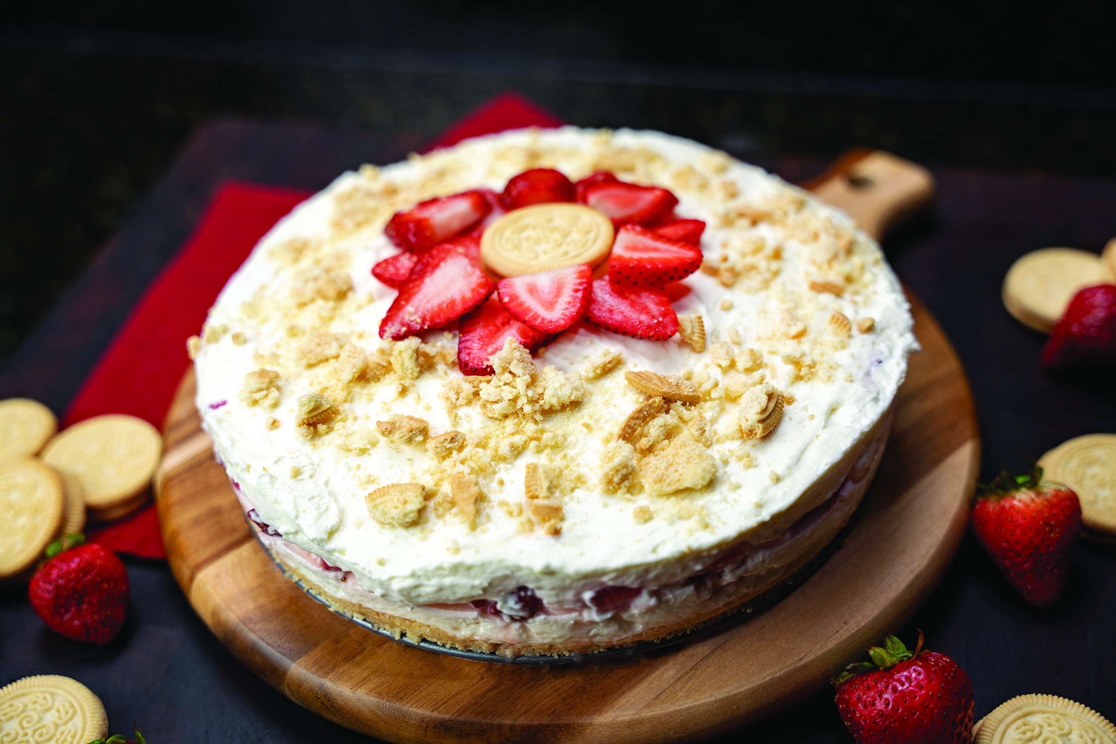 French-Style Cheesecake with Strawberries