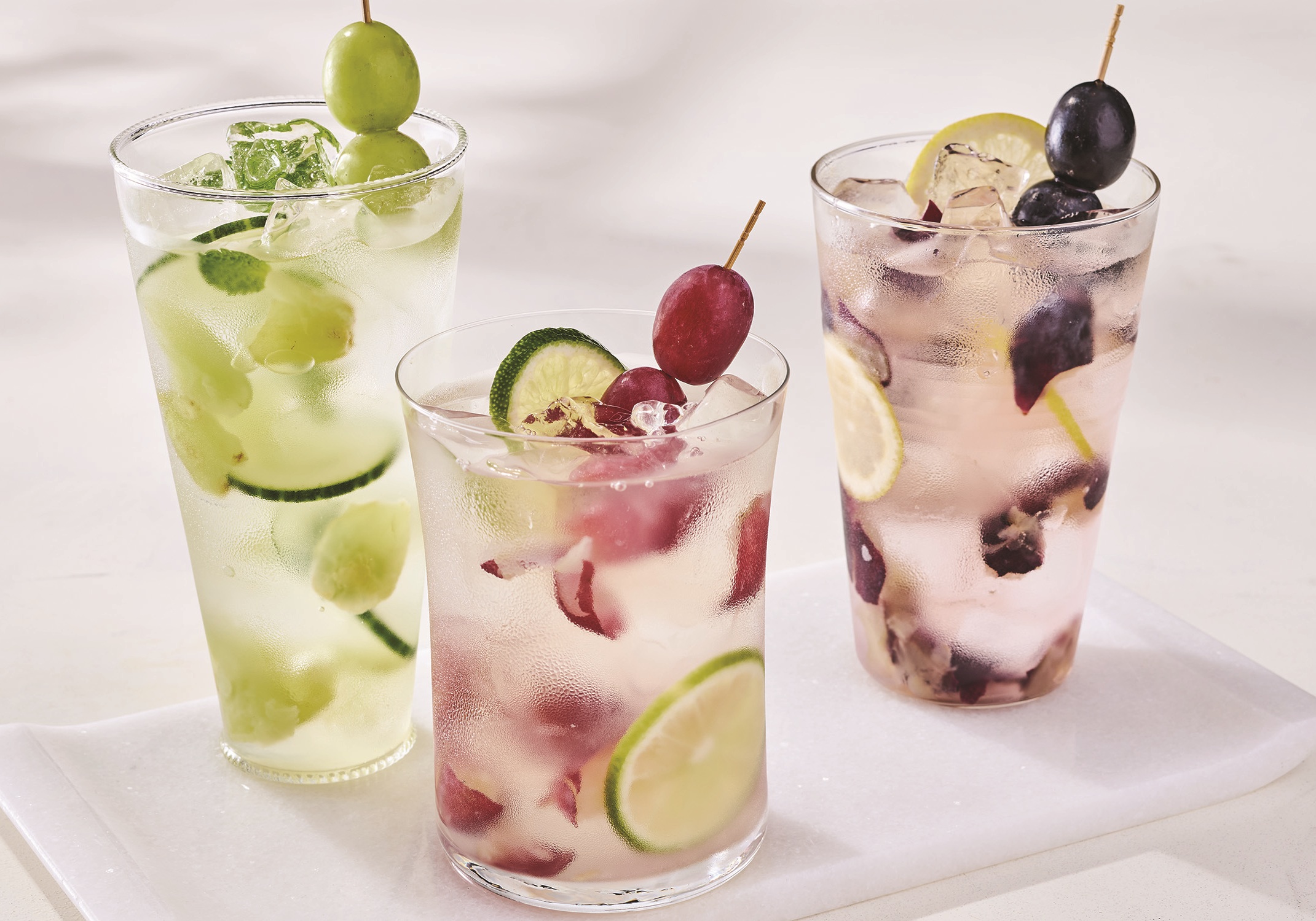 A Trio of Grape-Infused Waters