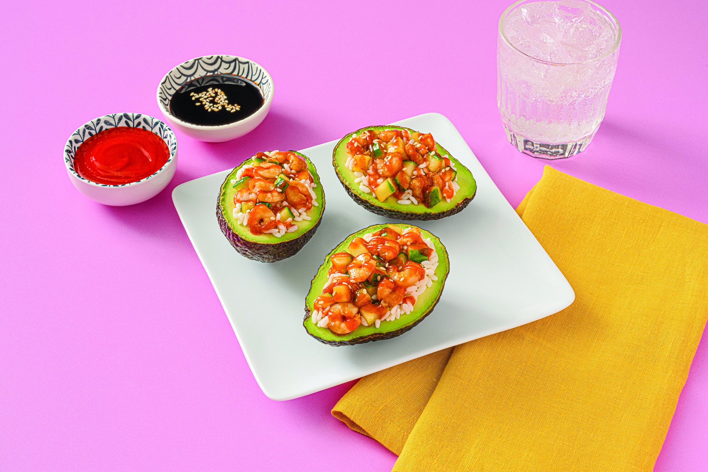 Avocado Shrimp Sushi Boats