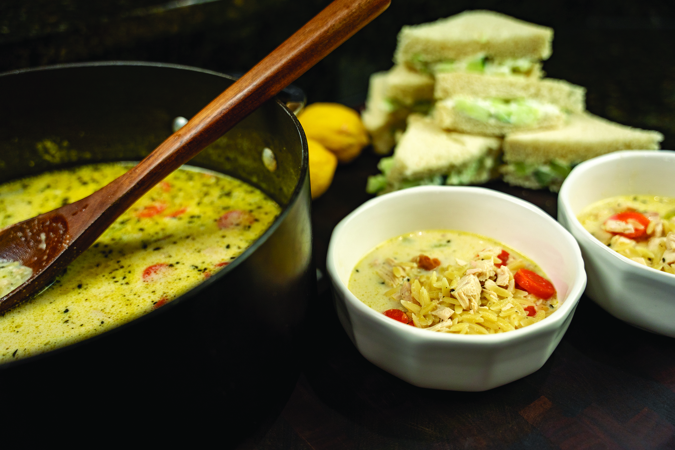 Lemon Chicken Orzo Soup