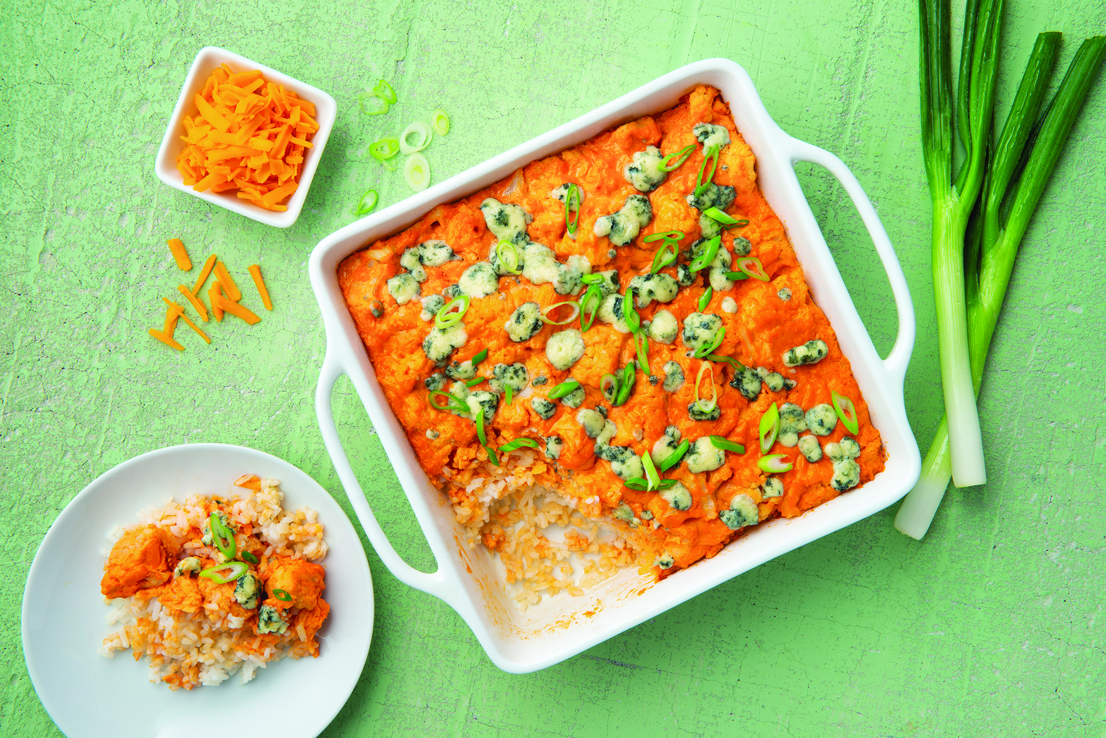 Buffalo Cauliflower Casserole