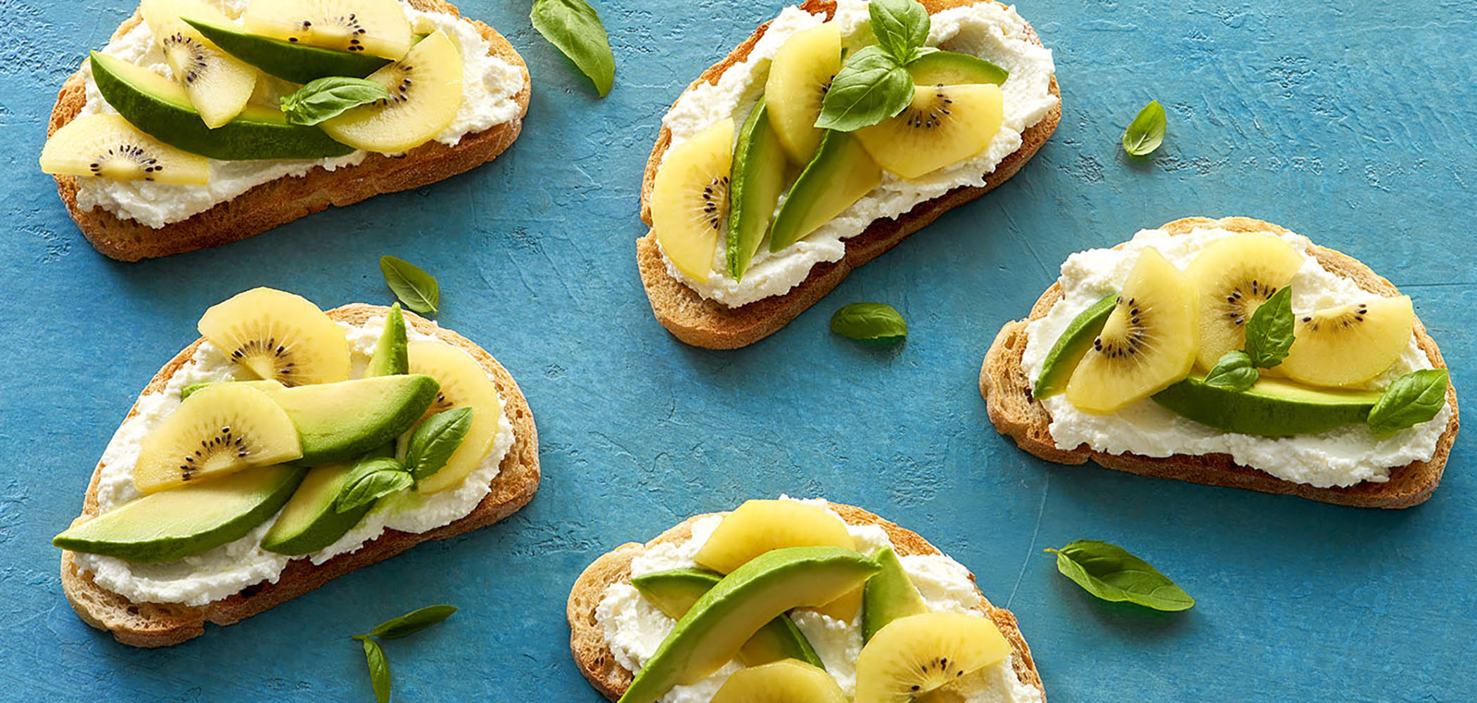 Kiwi and Whipped Feta Toast
