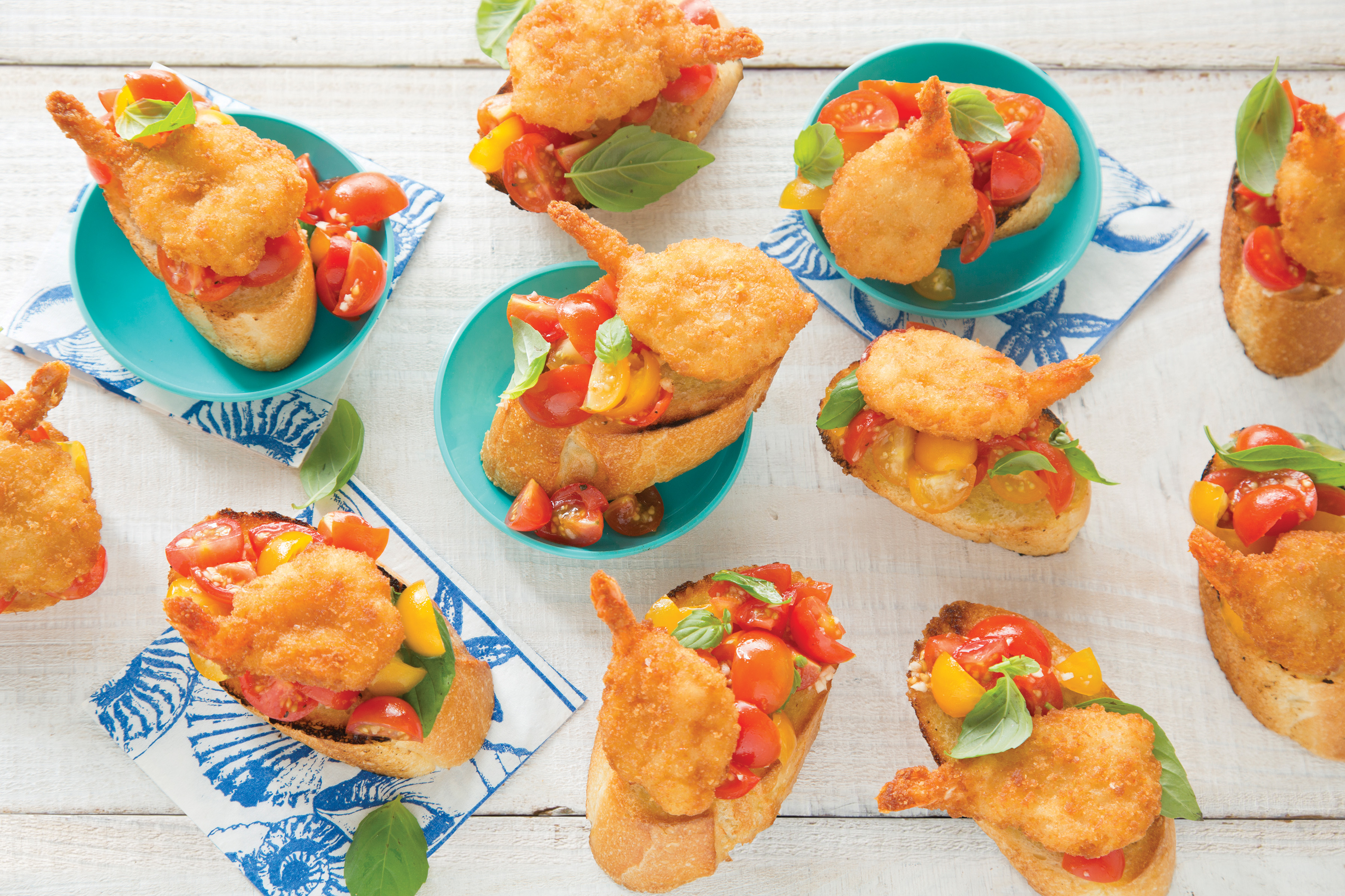 Butterfly Shrimp Bruschetta