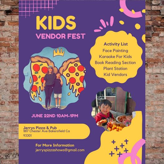 Jerry's Pizza & Pub Kids Vendor Fest