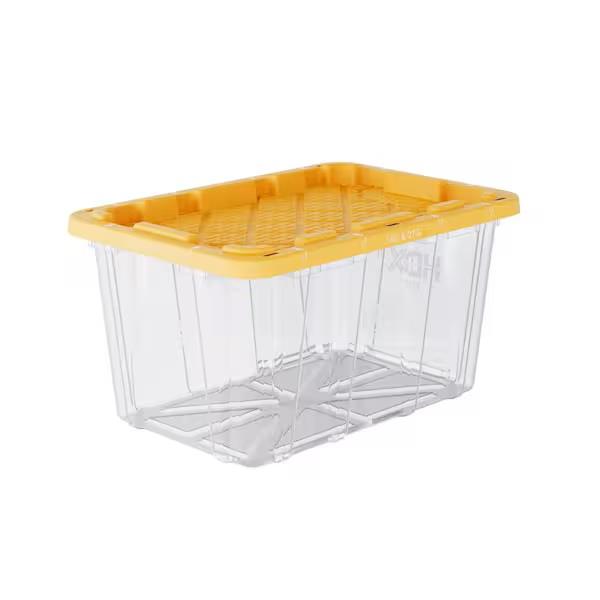 27 Gal. Tough Storage Tote in Clear and Yellow by HDX.jpg